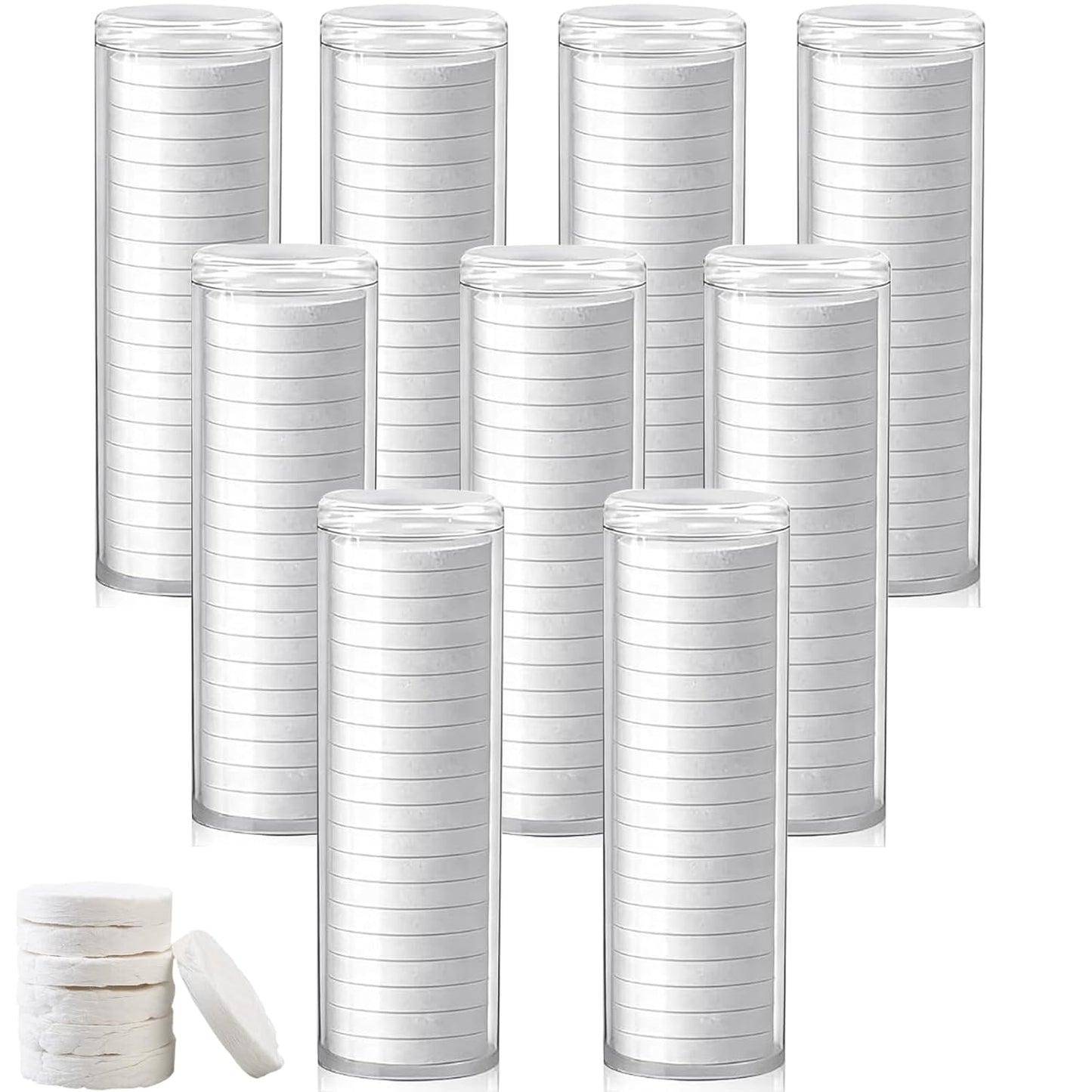 Towel Refills for Hot Towel Dispenser | Disposable Compressed Face Towels - 180 Pcs (9 Tubes)