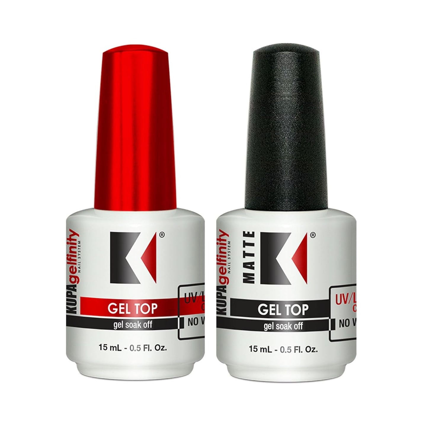 KUPA GelFinity Soak Off Gel - Matte Top Coat (No Wipe) 0.5 Fl Oz