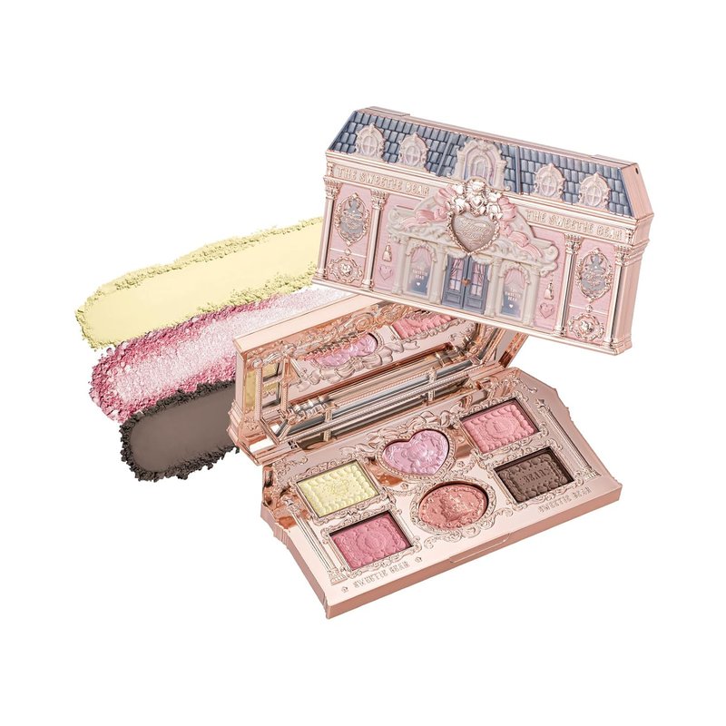 Sweetie Bear Makeup Palette - 6-Color Pink Face Palette with 4 Matte & 2 Shimmer Shades | Blendable & Smooth 0.23 Oz