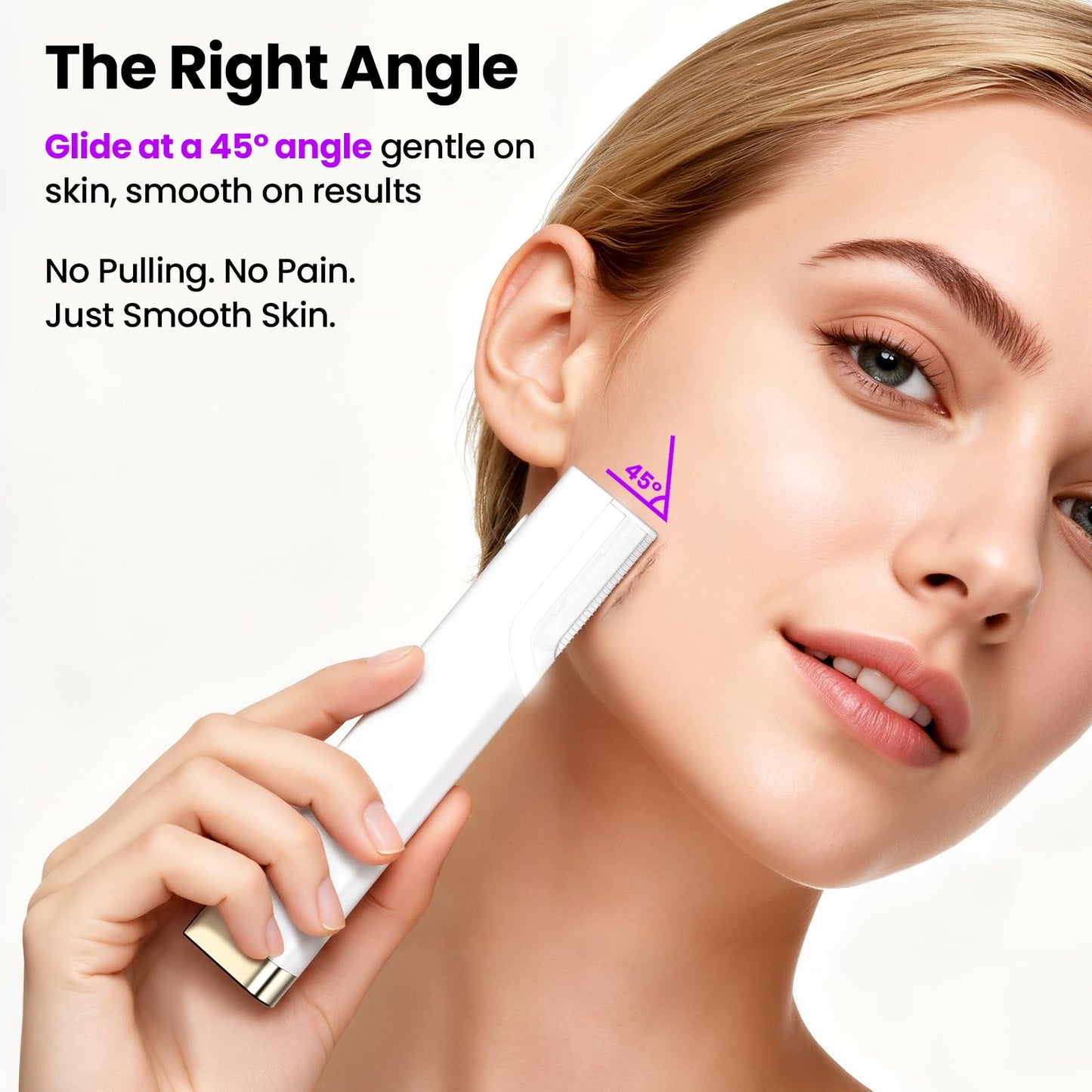 Sonic Dermaplane Razor for Women Face, 3-Speed Rechargeable Facial Hair Remover & Exfoliating Dermaplaning Tool, Gentle Face Shaver for Peach Fuzz, Smooth Skin Radiant Glow, with 10 Replacement Blades