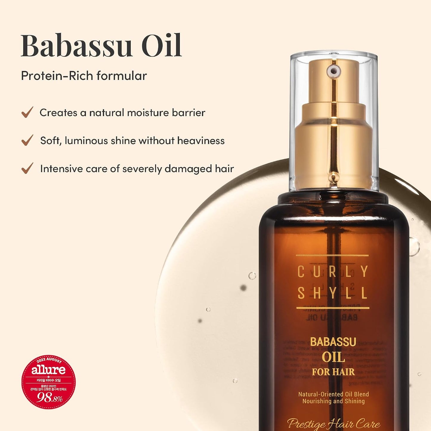 Babassu Hair Oil - Lightweight Non-Greasy Formula for Dry & Frizzy Hair | 100ml