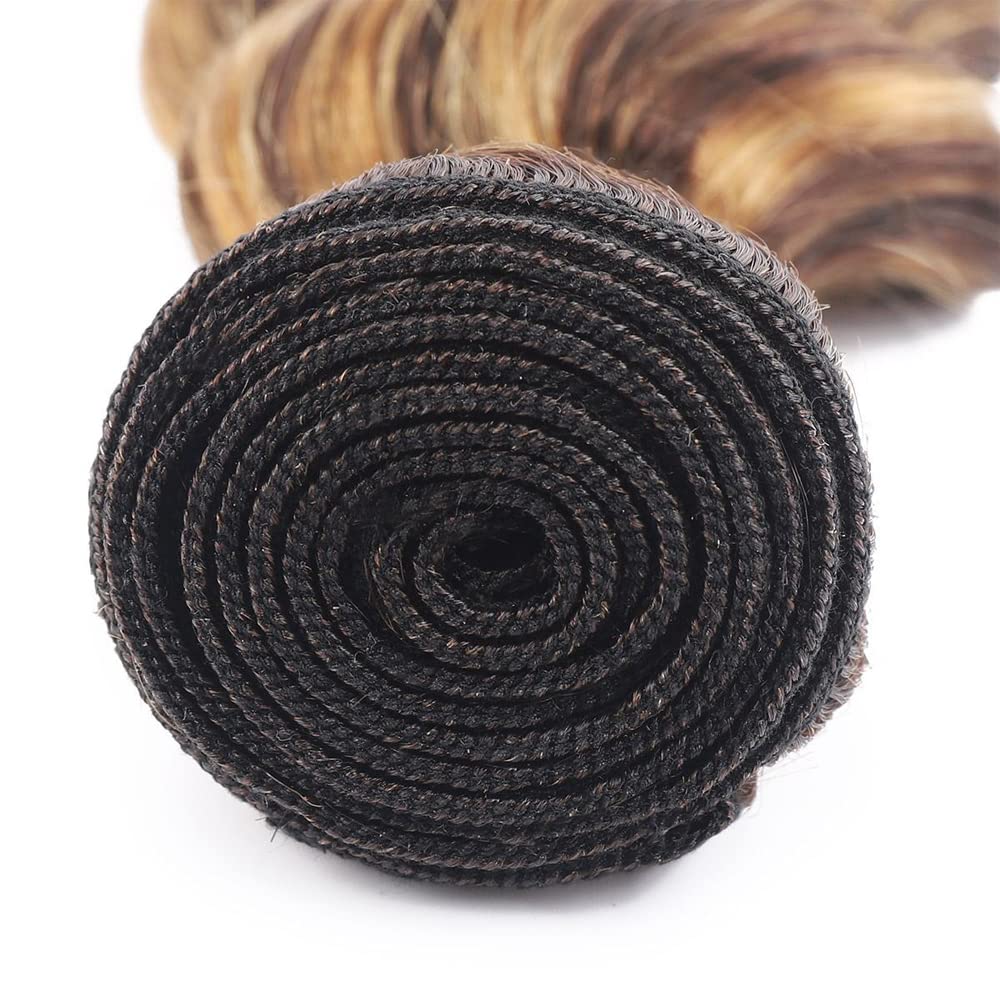 28 30 32 Inch Honey Blonde Bundles Human Hair P4/27 Water Wave Bundle Brazilian Virgin Hair 3 Bundles Highlight Water Wave Bundle