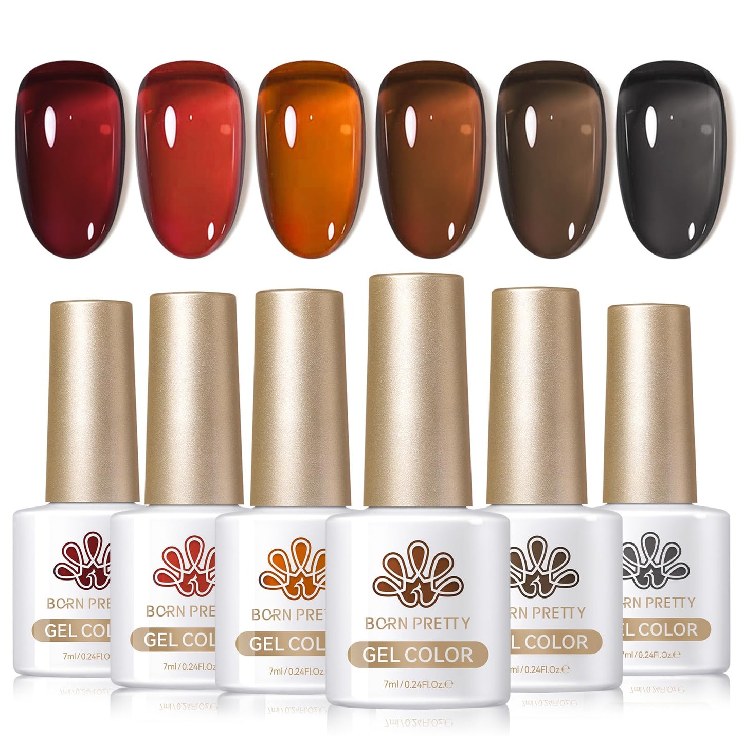 BORN PRETTY 7ML 6Colors Gel Nail Polish 20251222C