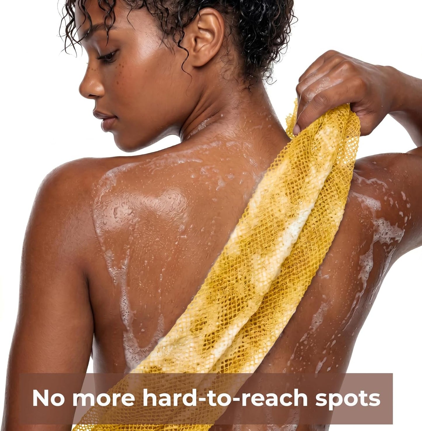 African Net Sponge - 3-Pack Exfoliating Mesh Bath Scrubber for Face & Body | Deep Clean, Quick Dry, Travel-Friendly (Black, Yellow, Red)