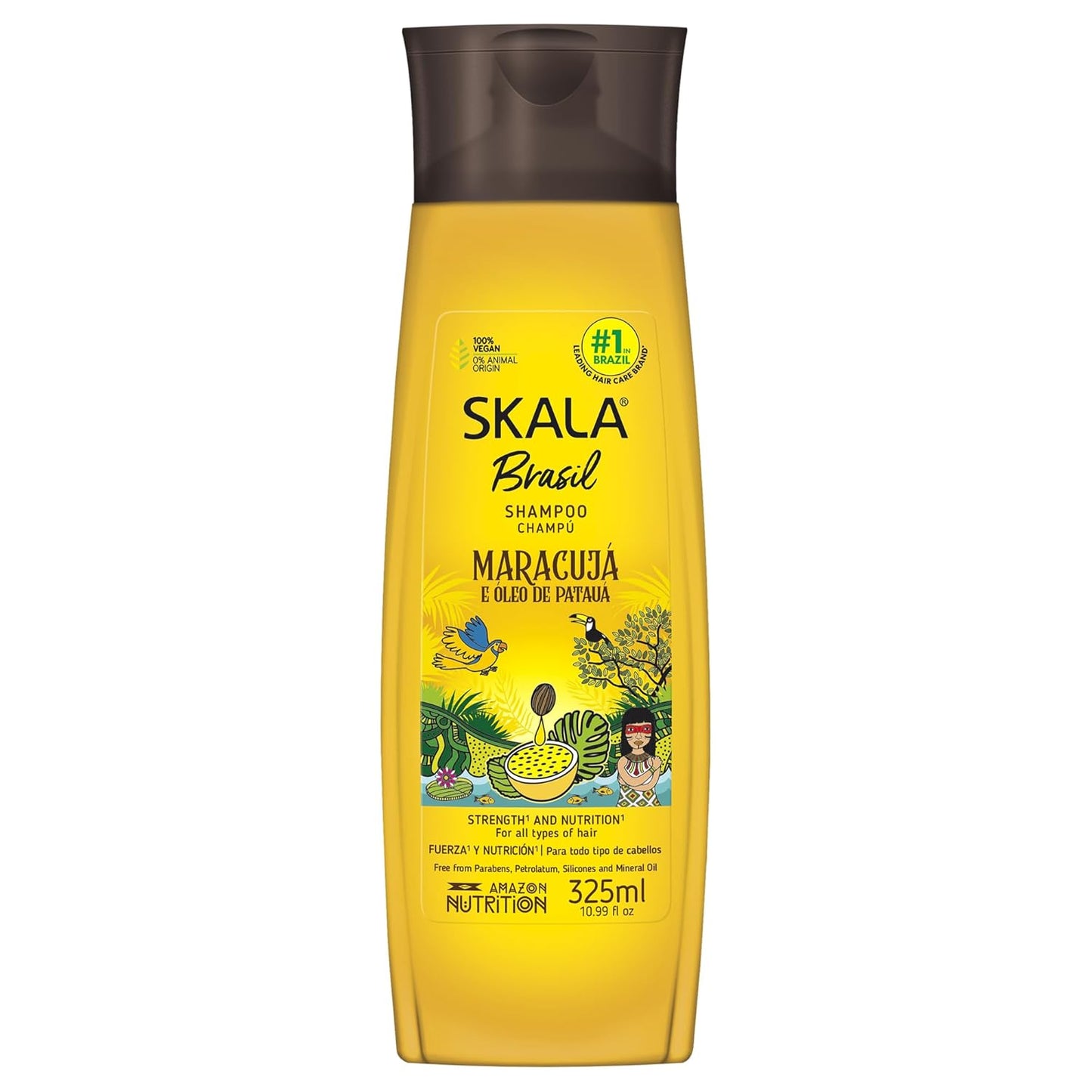 SKALA Brasil Maracujá Shampoo - Hydration & Strength for All Hair Types | 10.99 fl oz