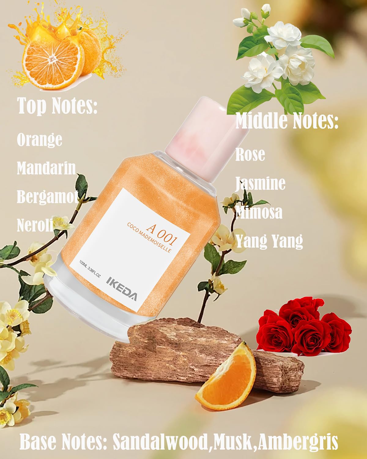 Women’s Mini Eau de Parfum - Long-Lasting 6h Fragrance with Orange, Rose & Musk Sandalwood | 100ml