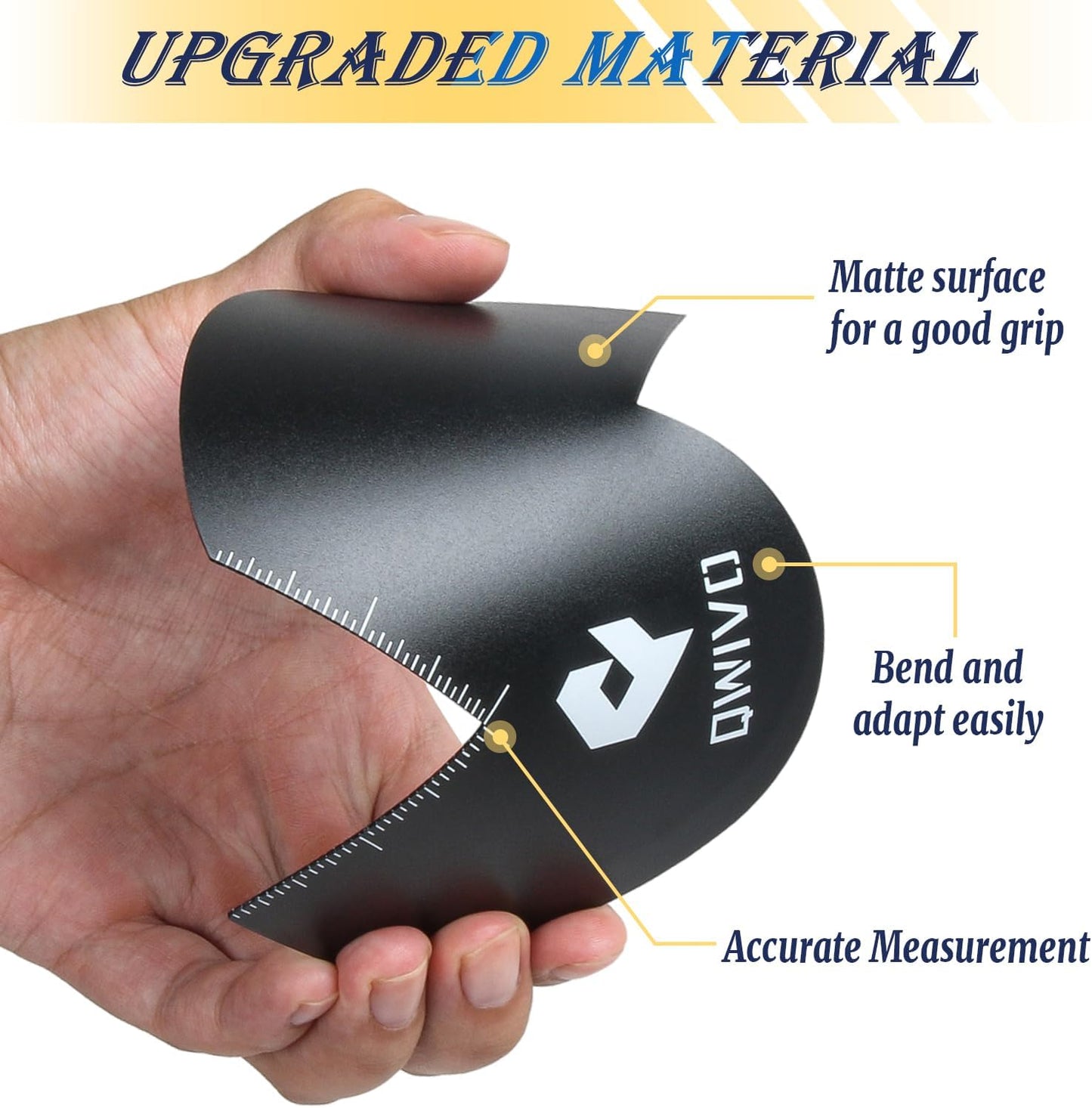 Curved Hairline Shaping Tool - Reusable Wavy Barber Card | Flexible Beard Lineup Tool with Measurement Indicators for Men