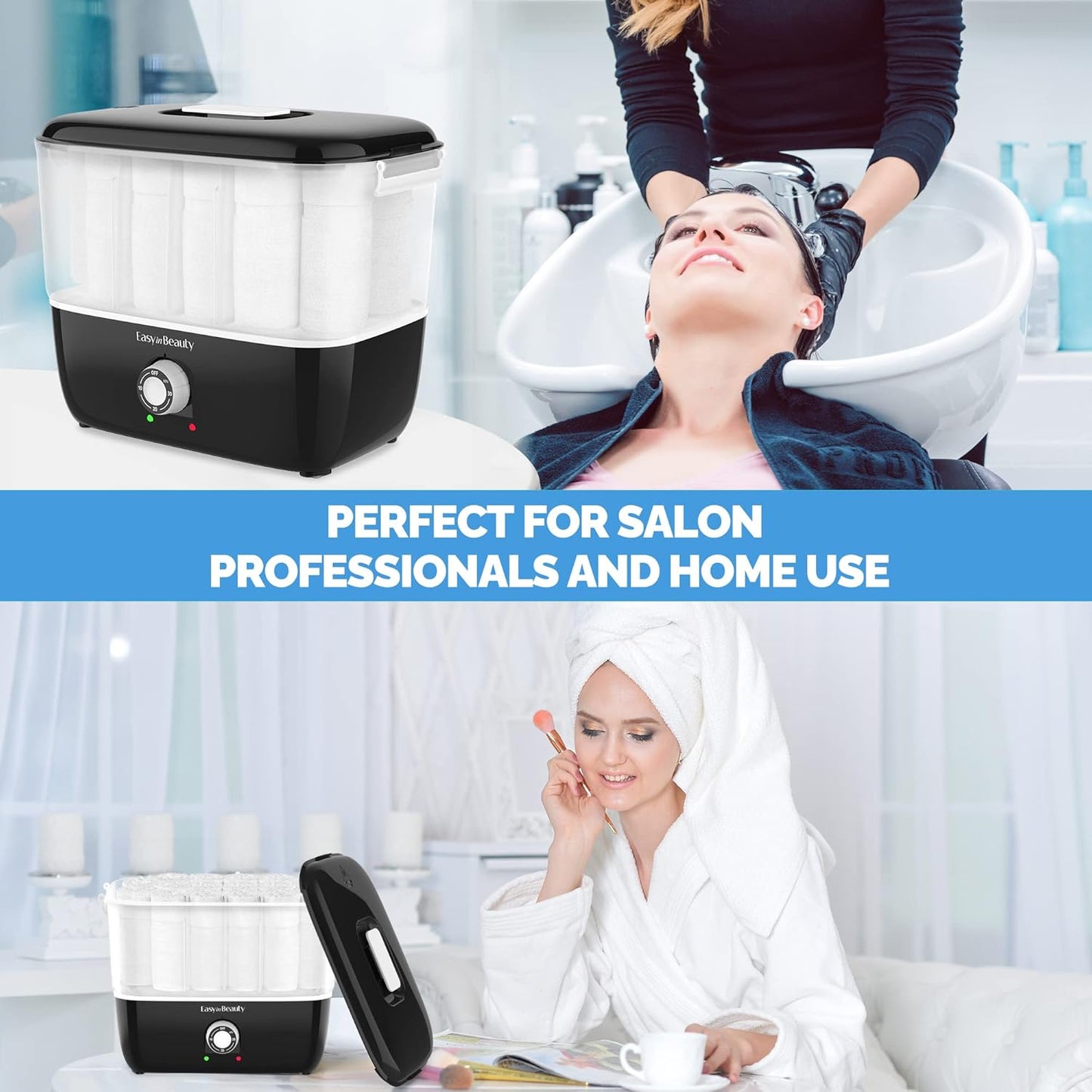 Hot Towel Warmer for Facials - 5L Portable Towel Steamer Holds 16 Towels | Quick Heating in 1-5 Mins