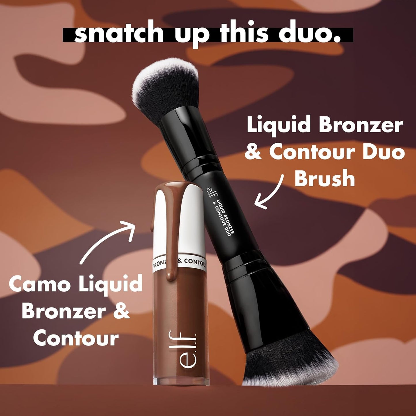e.l.f. Camo Liquid Bronzer - Silky Pigmented Contour for Sun-Kissed Glow | 9 Deep/Rich Shades