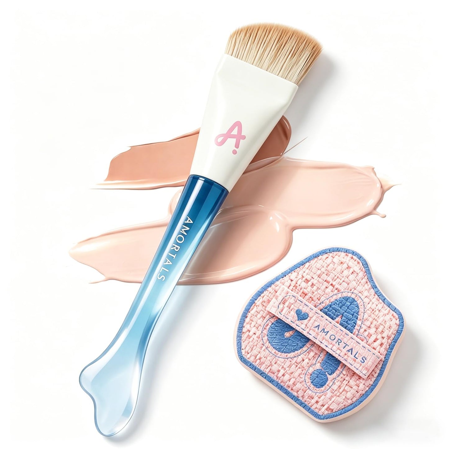Ultra-Thin Flat Foundation Brush - Professional Makeup Tool for Liquid & Cream | Streak-Free Blending, Soft Synthetic Bristles