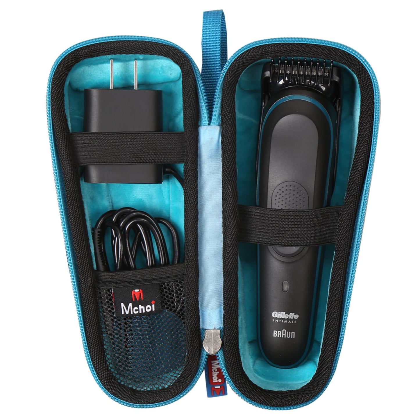 Mchoi Hard Case Suitable for Gillette Intimate Men’s Manscape Pubic Hair Trimmer, Waterproof Shockproof Manscaping Body Groomer Protective Case, Case Only, Black