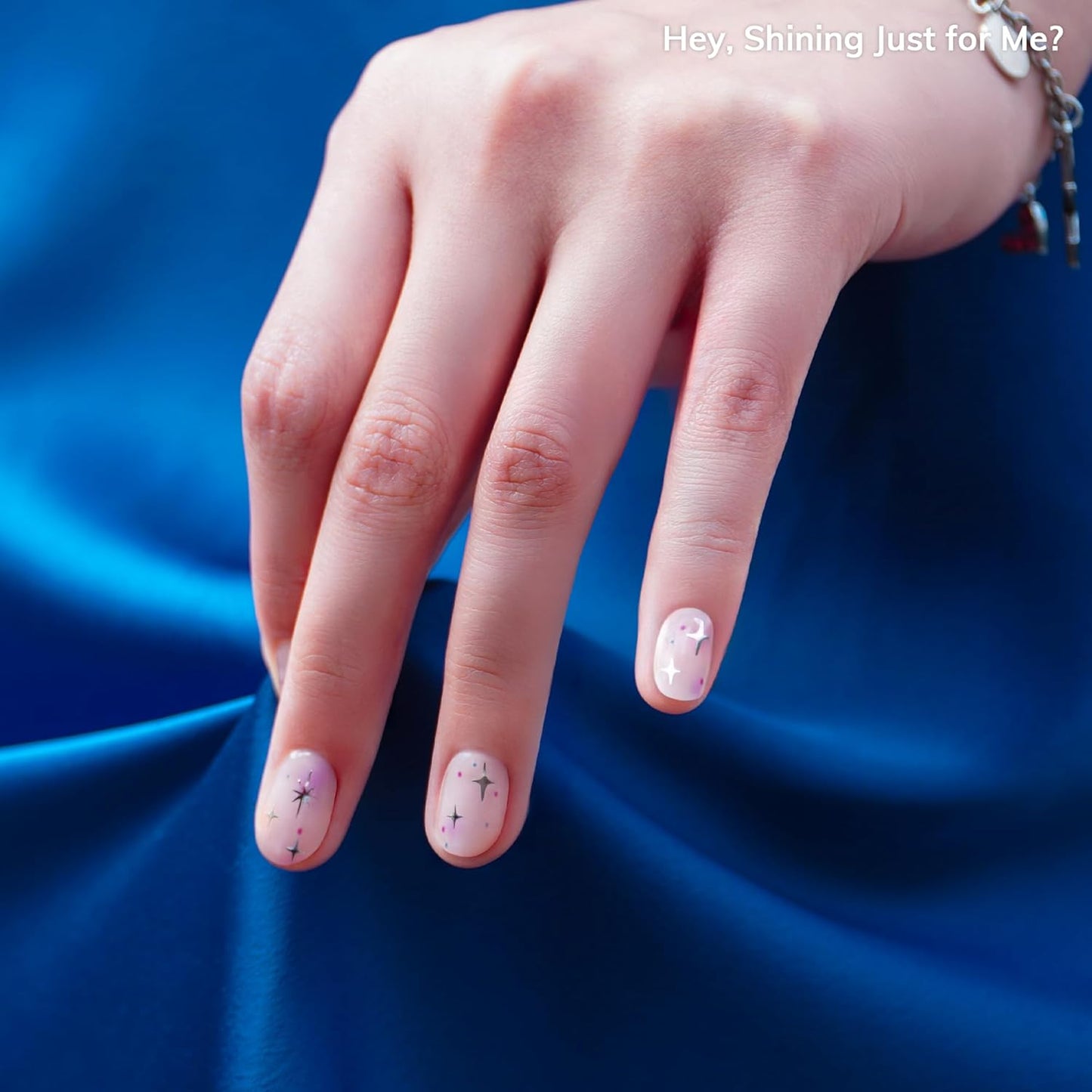Semi Cured Gel Nail Strips - Easy Apply & Remove | Summer Aura Pink | 28 Strips, Prep Pads, Nail File & Stick