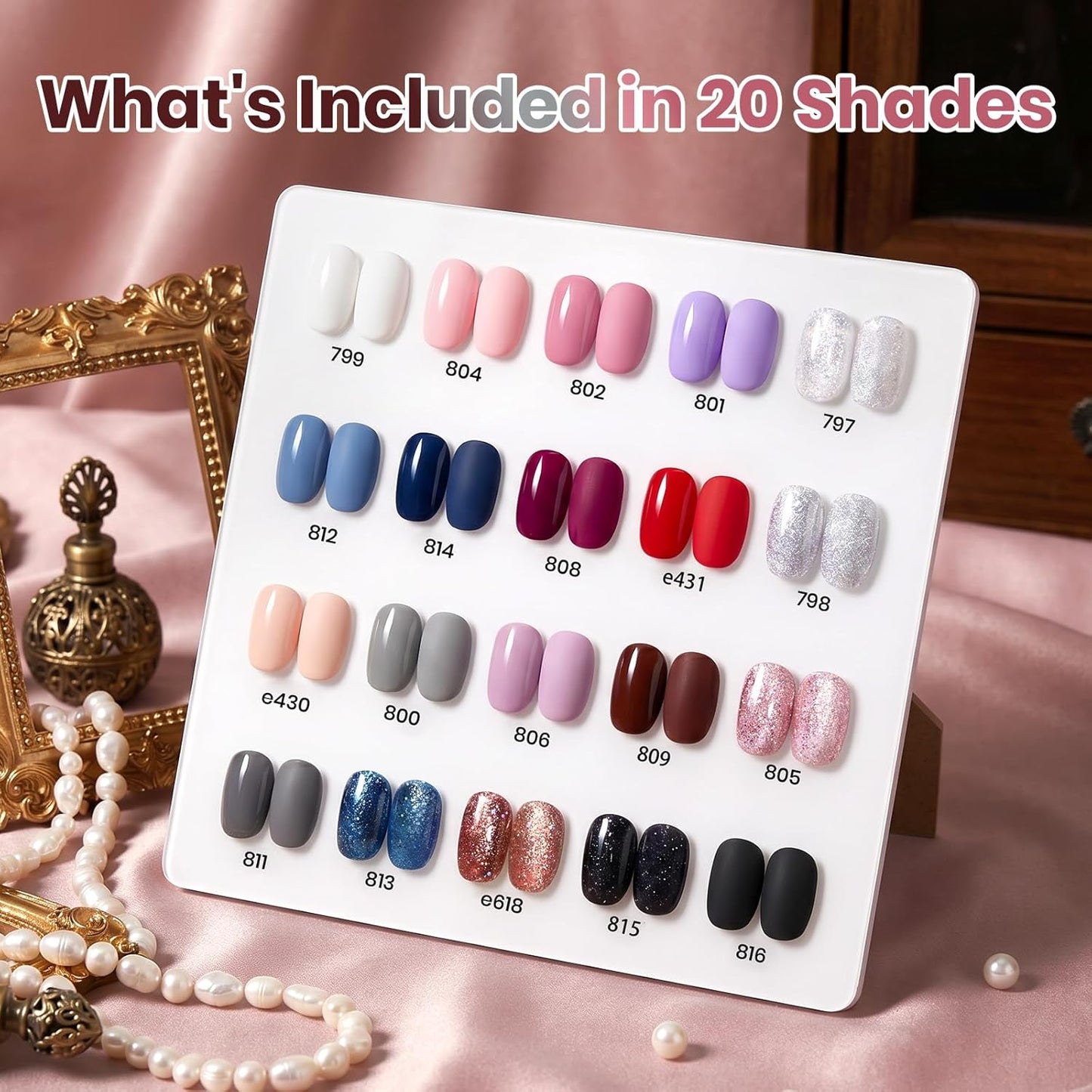 Beetles Gel Nail Polish Set - Modern Muse Collection with 3 Colors & Base/Top Coat | Soak Off UV Gel