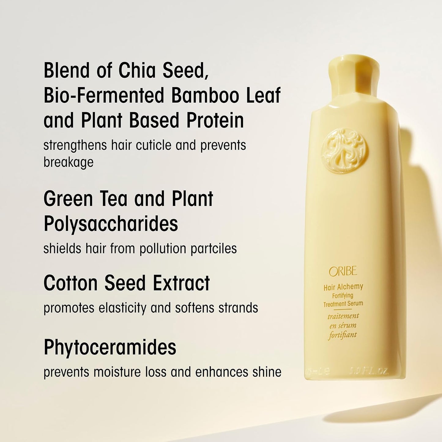 Oribe Hair Alchemy Fortifying Treatment Serum - Strengthens & Hydrates Weak Hair - 450°F Heat Protection | 5.9 oz