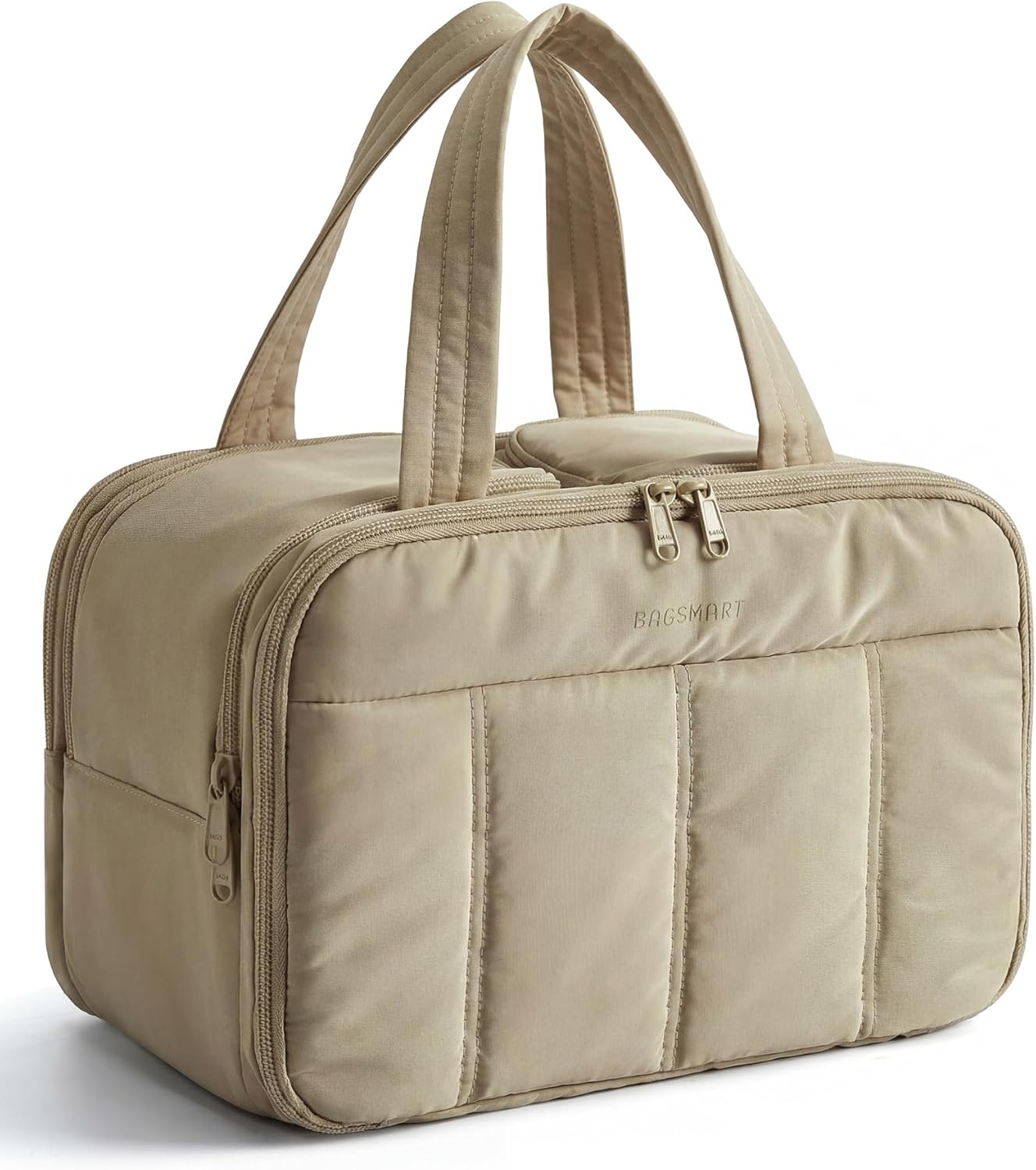 Travel Toiletry Bag - Large Lightweight Cosmetic Organizer for Women | Grayish Brown