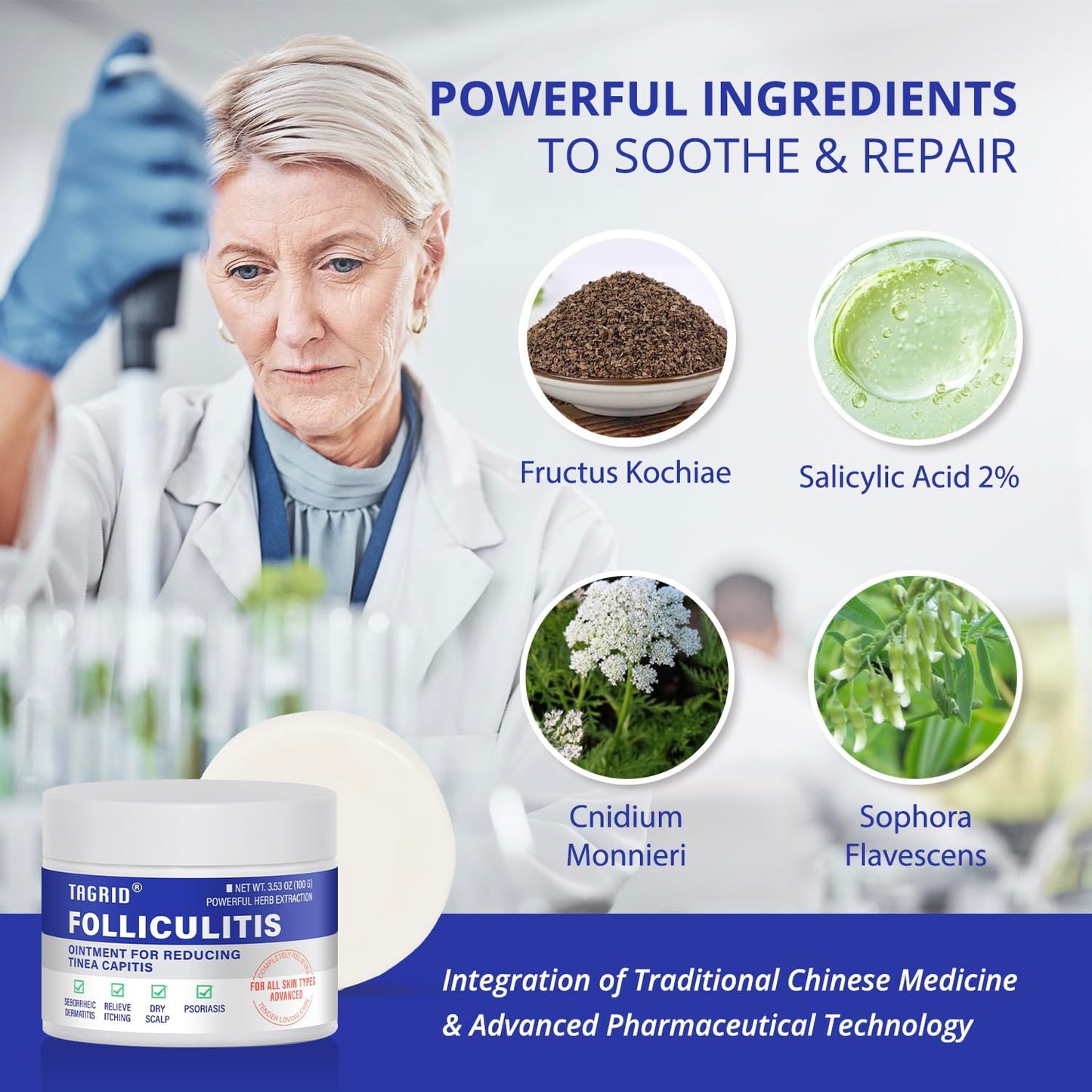 TAGRID Folliculitis Treatment Cream | Ingrown Hair Relief for Scalp, Face & Body - Hydrating & Soothing Formula