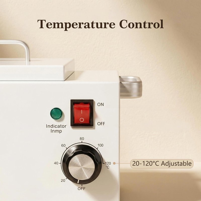 NOVAL 5.5LB Professional Wax Warmer for Salon & Full Body Hair Removal – 2.5L 300W Fast Melt Wax Heater with Precise Temp Control 68–248°F, Removable Aluminum Pot for Hard Wax & Paraffin