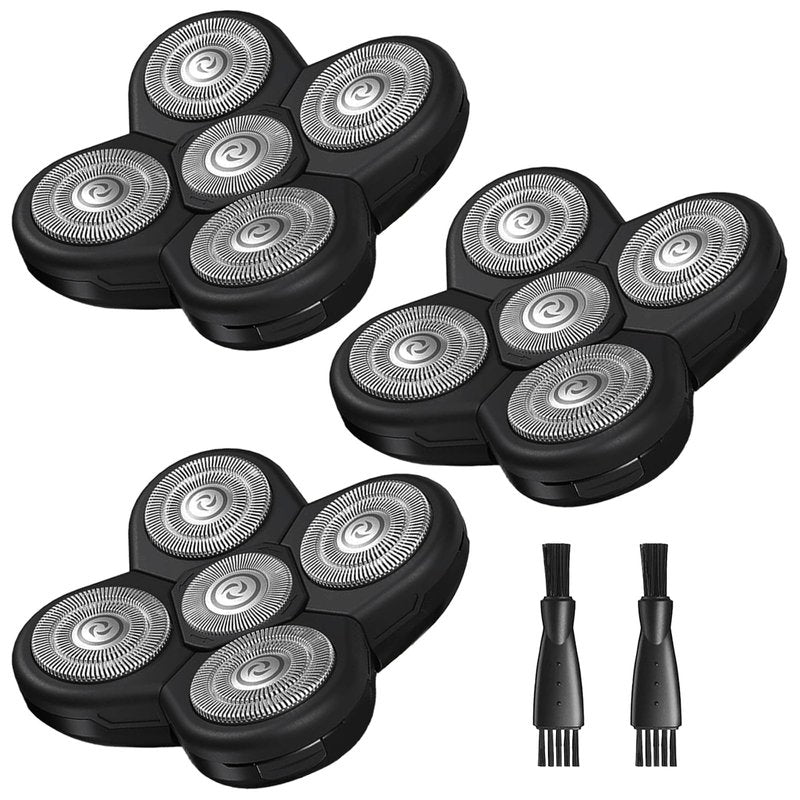 wotdmu 3-Pack Replacement Blades for Bald Men's Electric Head Shaver - Quick Install & Clean, Durable Stainless-Steel Blades - Wet & Dry, Close & Bump-Free Shave for Head, Face & Body