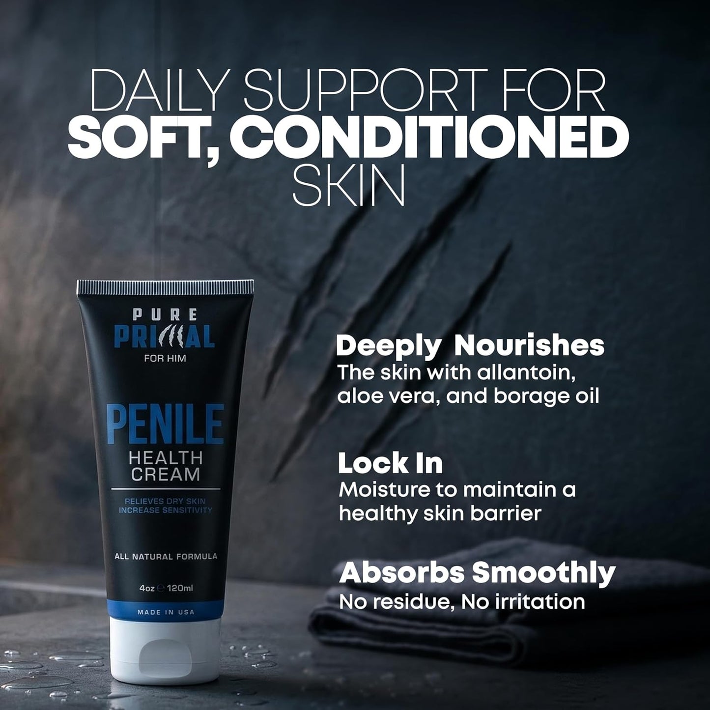Penile Health Cream - Fast-Absorbing Daily Moisturizer for Sensitive Skin | Hydration & Comfort Support