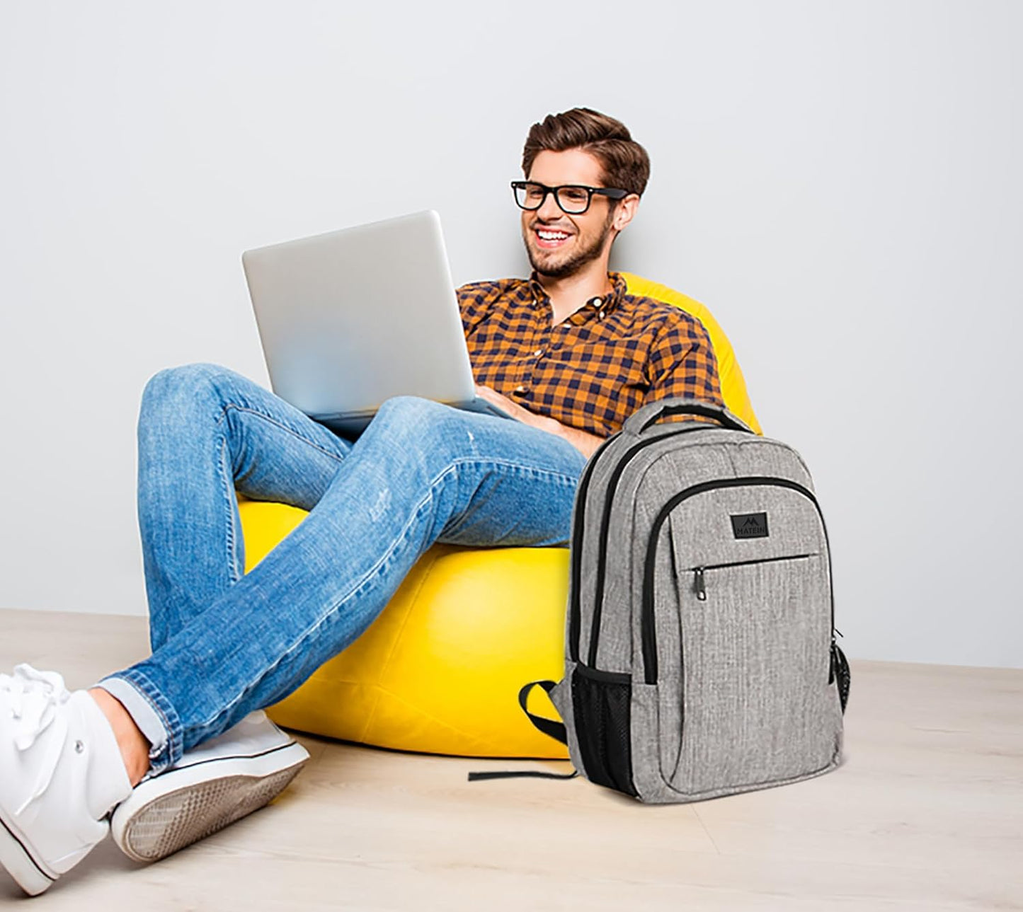 MATEIN Travel Laptop Backpack - Anti-Theft Water-Resistant Bag for 15.6" Laptops | Grey