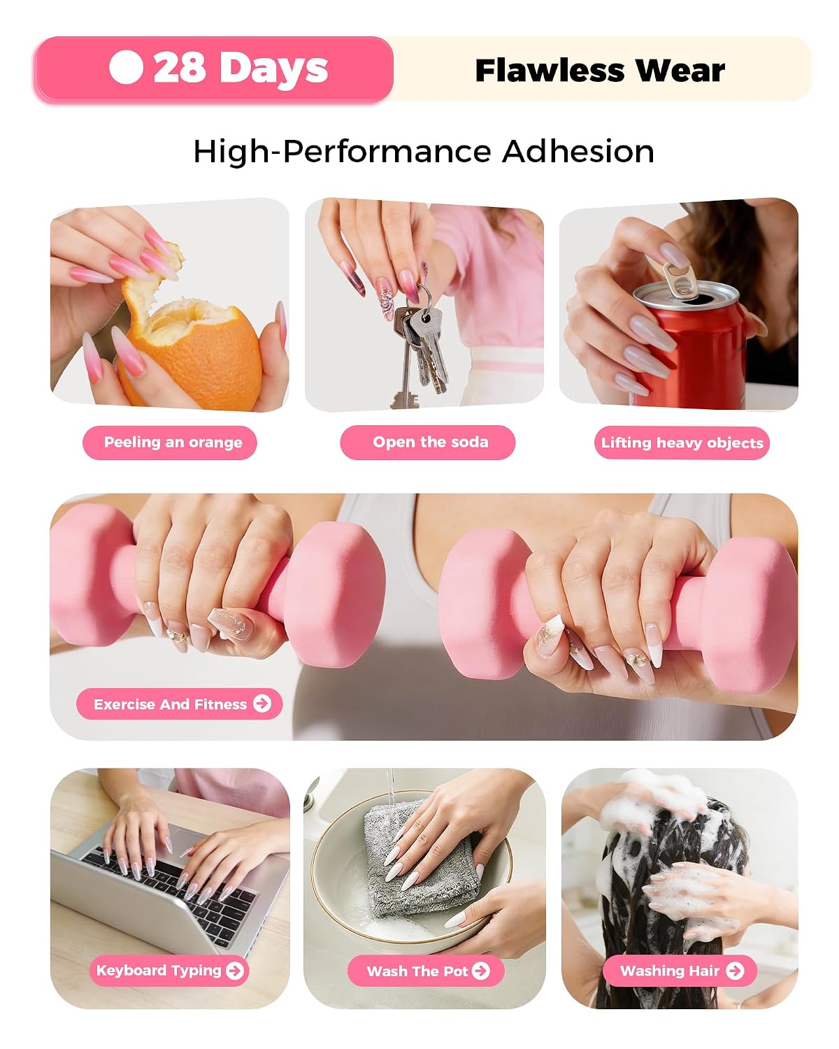 Nail Glue for Press-On & Acrylic Nails - Extra Strength Long-Lasting Hold | Quick Drying, 10ml