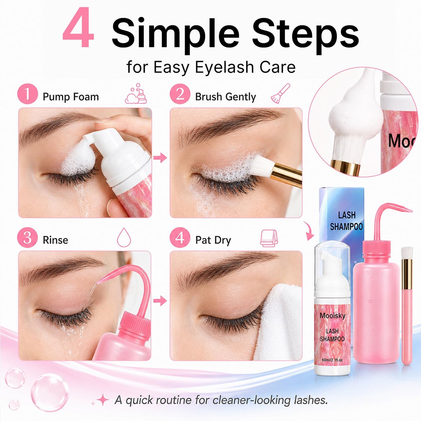 Major Dijit Lash Makeup Cleansing Foam, Foaming Face Wash, 5 fl oz, Paraben-free, Sulfate-free, Unscented, for All Skin Types