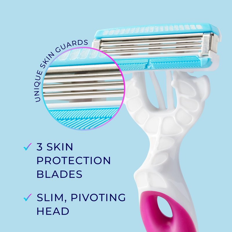 Schick Hydro Silk Ultimate Pubic Skin Protection, Disposable Razors for Women Sensitive Skin | Pubic Hair Razor for Women, Bikini Razor, Womens Razors Bikini Line, 3ct