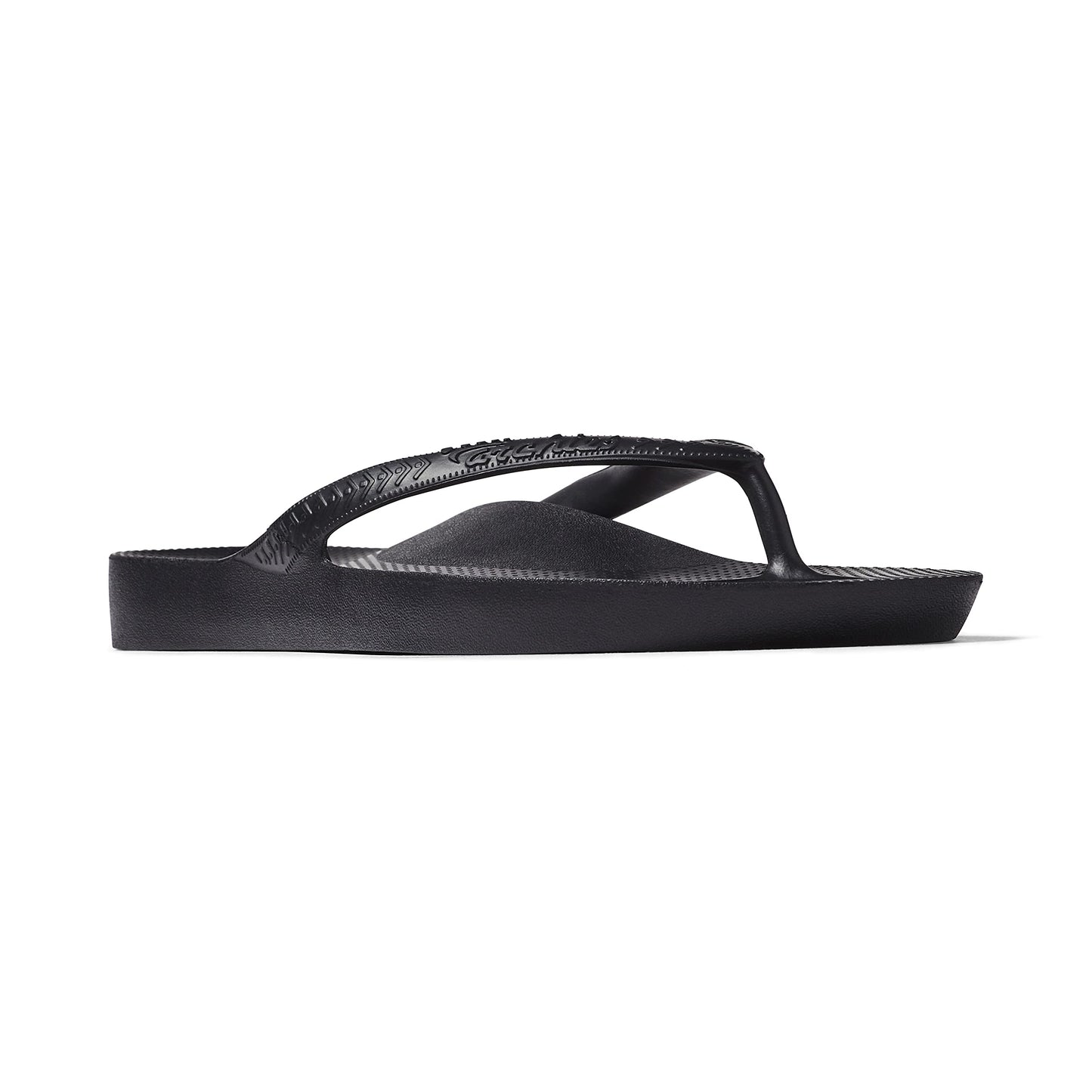 Archies Arch Support Flip Flops, Men & Women, Black, US Men's 8/Women's 9