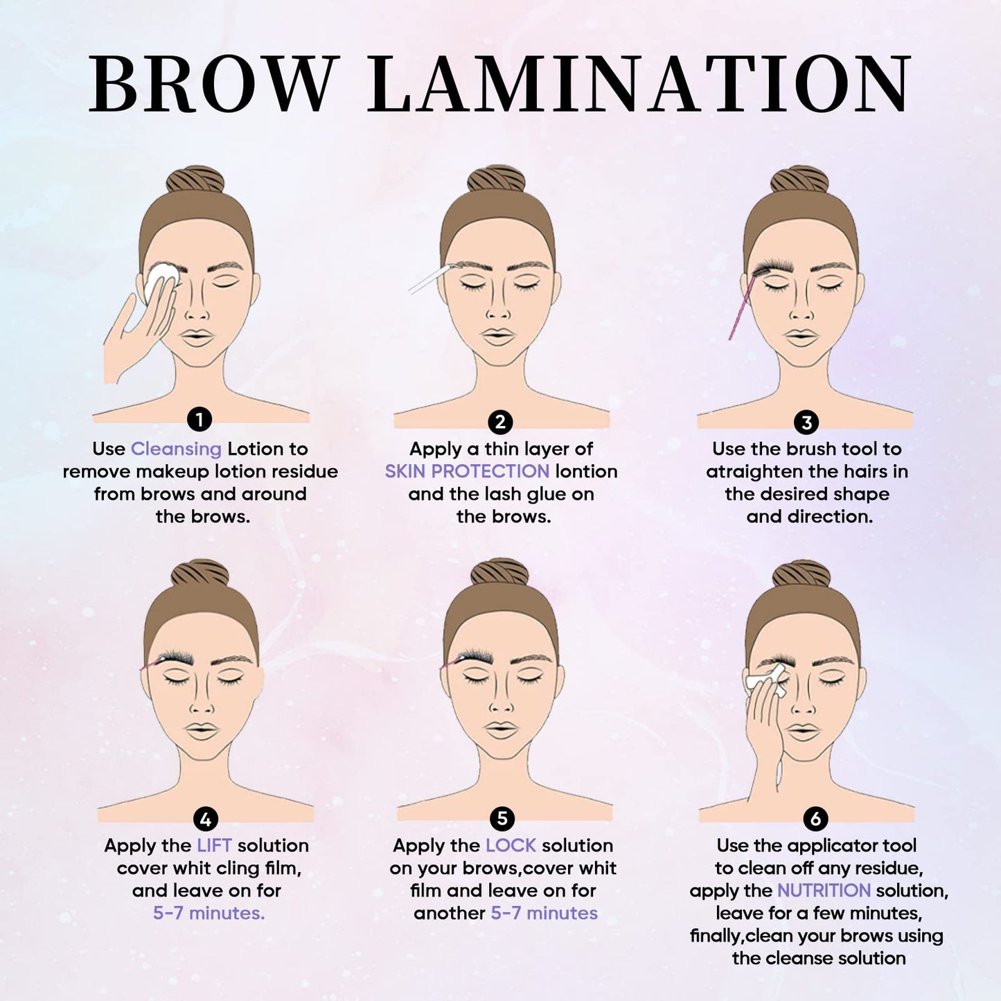 Libeauty Eyelash lift kit Brow Lamination Kit with Lash Growth Serum New Eyebrow Perm Kit Can Last 6-8 Weeks Home & Salon Use Black