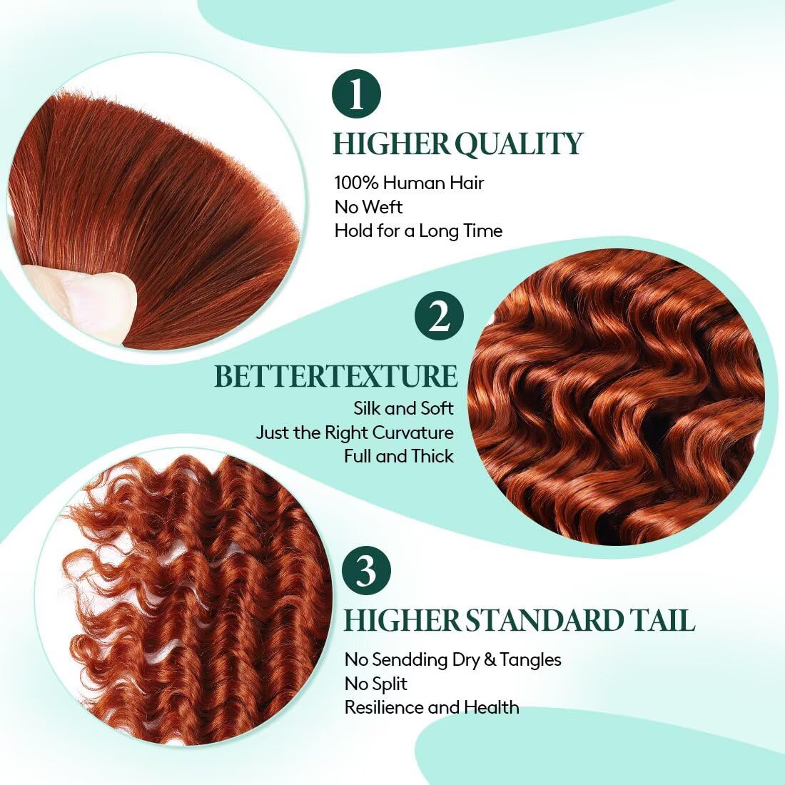 Boho Hair for Braiding, Curly Virgin Human Braiding Hair for Women, 12A Knotless Deep Wave Bulk Bohemian Styles, 50g 18 Inch 1 Bundles/Pack Natural Black