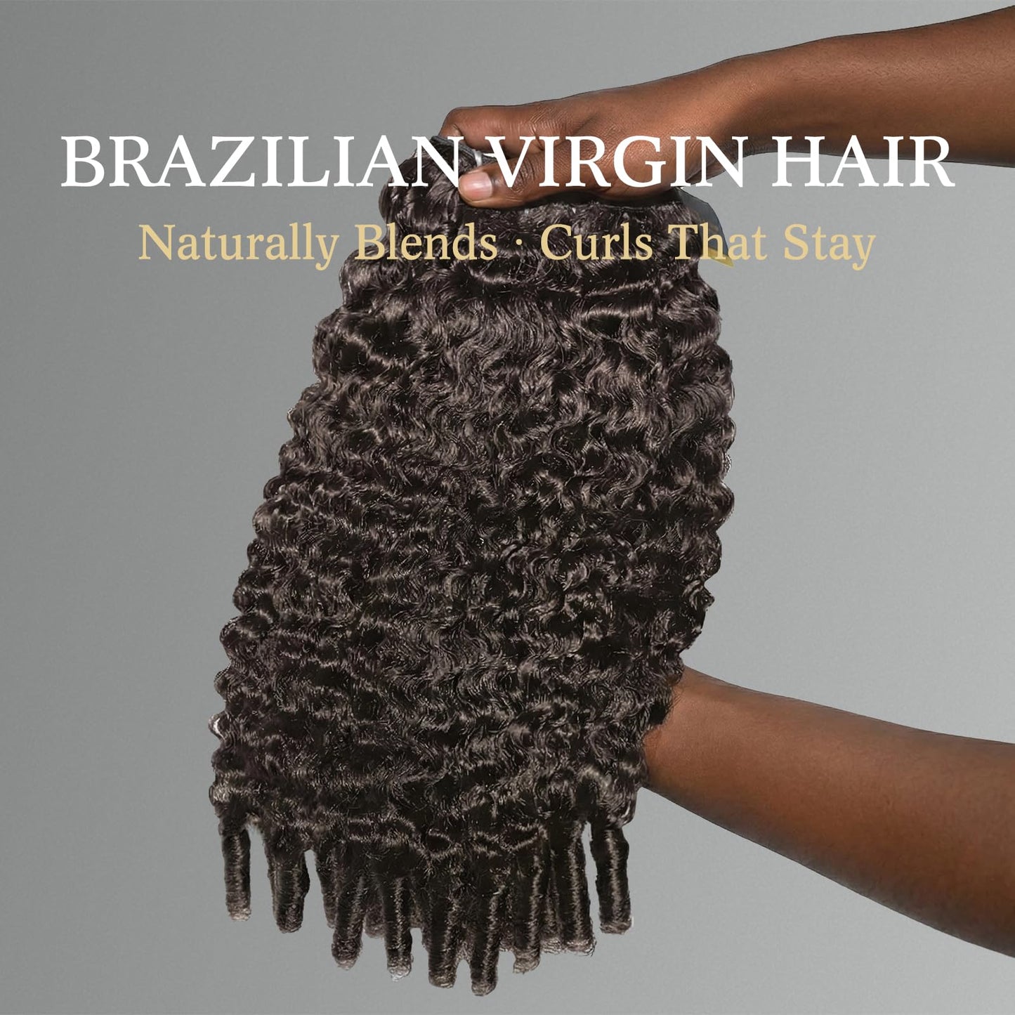 WEQUEEN Burmse Curly Bundles Human Hair Brazilian Virgin Hair 16 18 20 Inch Spiral End Quick Water Wave Natural Black