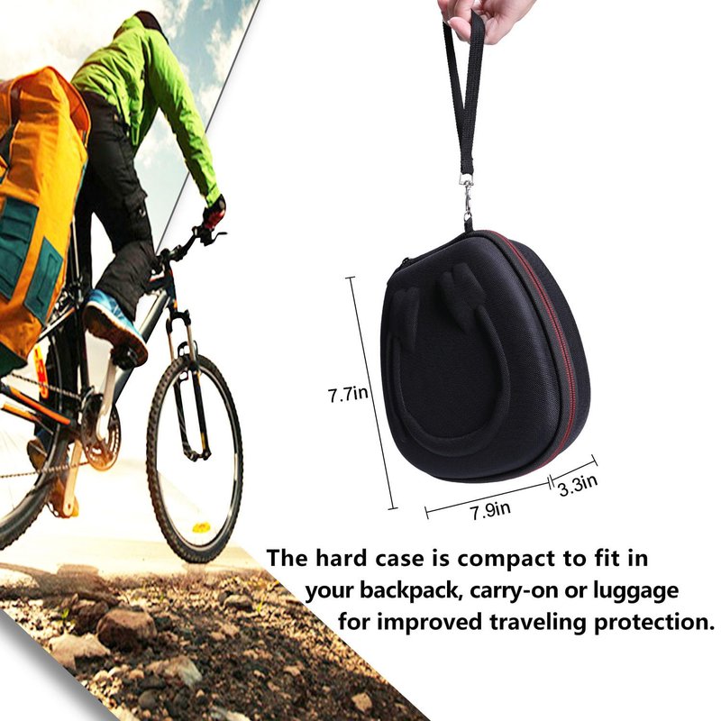 Headset Headphone Case Compatible with Logitech H390, H430, H570e, Zone 300, Zone 301 or JLab Go Work, JIAMQISHI, EAGLEND Headset, Black+Gray(Case Only)