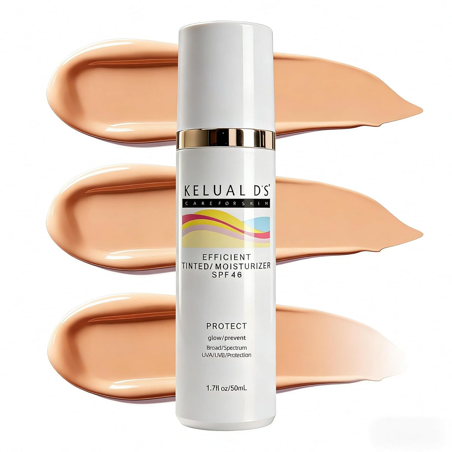 Anti-Aging Tinted Face Moisturizer & Sheer Sunscreen SPF 46 - Hydrating Skin Care, 1.7oz/50ml