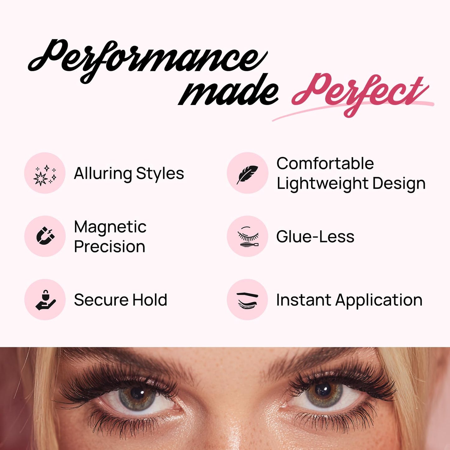 Full Out Glam Magnetic Eyelashes and Eyeliner Kit - Contains 3 Styles of Reusable Magnetic Lashes, LashMate Applicator, BackSpot Liner - Easy to Wear, No Glue Needed, Performance Gift Set