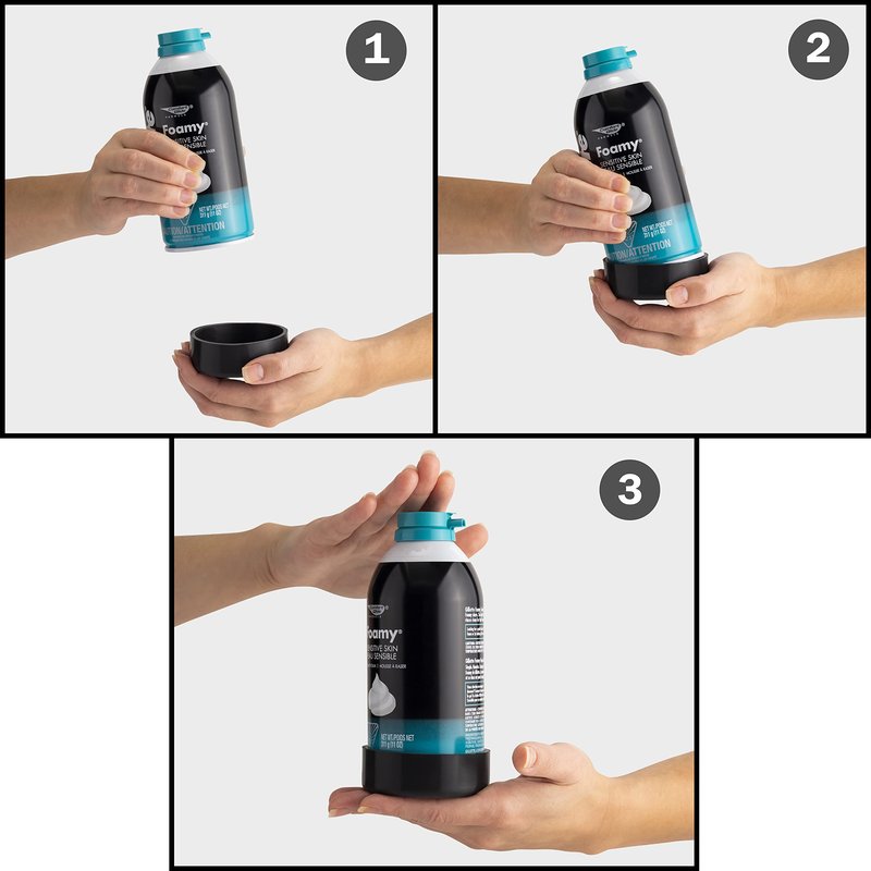 Avoid Shaving Cream Can Rust, Firm Rubber Bottom Prevents Stains, Regular Size 6 oz Aerosol Can and Gel Can