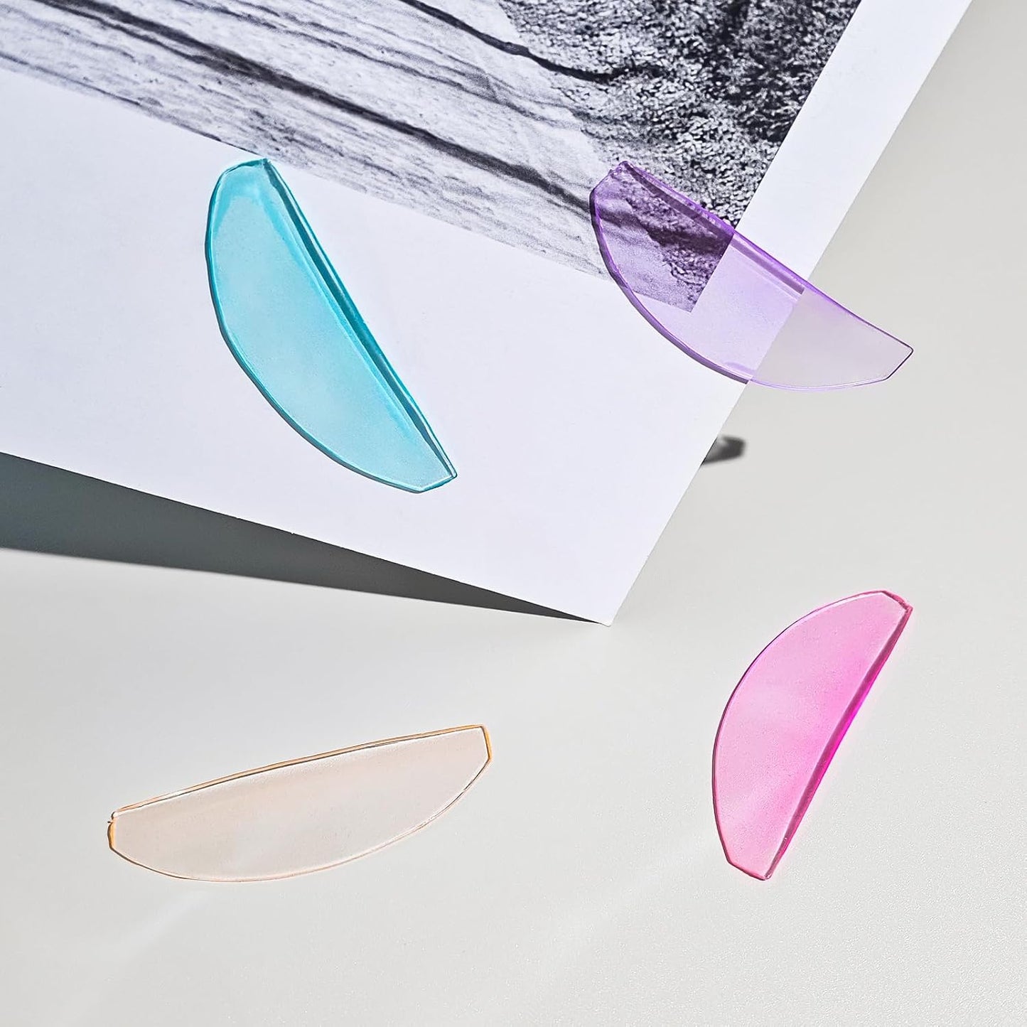 Flat Lash Lift Shields - Glueless Silicone Pads for Eyelash Perming | Ultra Thin, Colorful Design