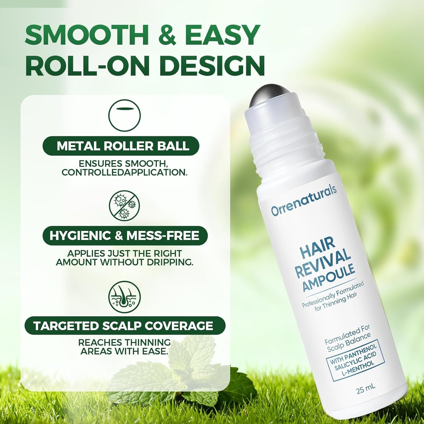 Hair Revival Serum - Orrenaturals Hair Growth Ampoule for Thicker, Stronger Hair | 1 Count