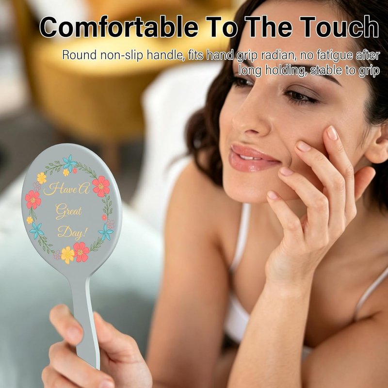 Personalized Handheld Makeup Mirrors - Custom Compact Travel Mirror with Colorful Printing | 10-150 Pcs, Ideal Gift for Women & Girls