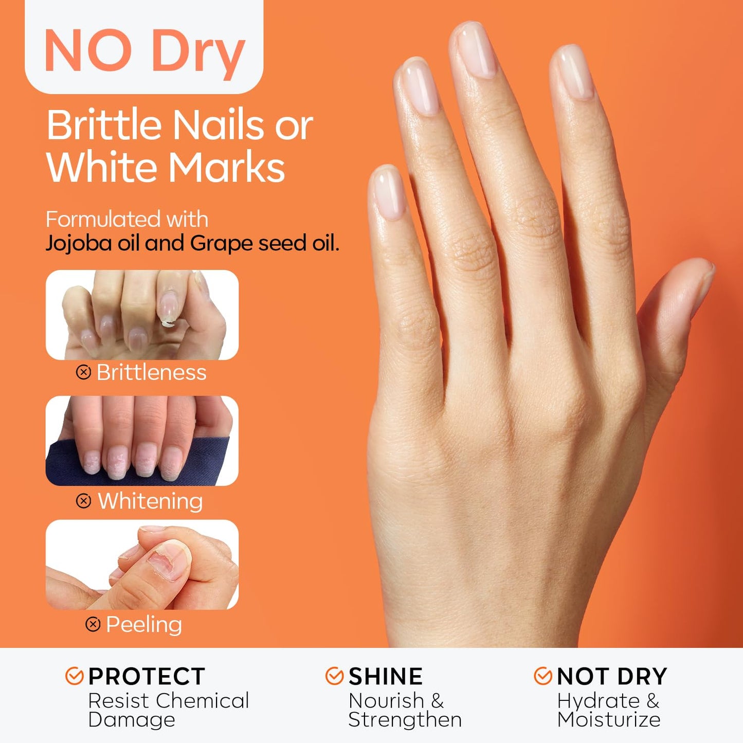 Modelones Nail Polish Remover Acetone Professional Gel Polish Remover for Nails Glue/Acrylic/Dip Powder Remover, Natural Formula with Jojoba Oil for Nail Moisturizing & Care (8 FL.Oz.), Lemon