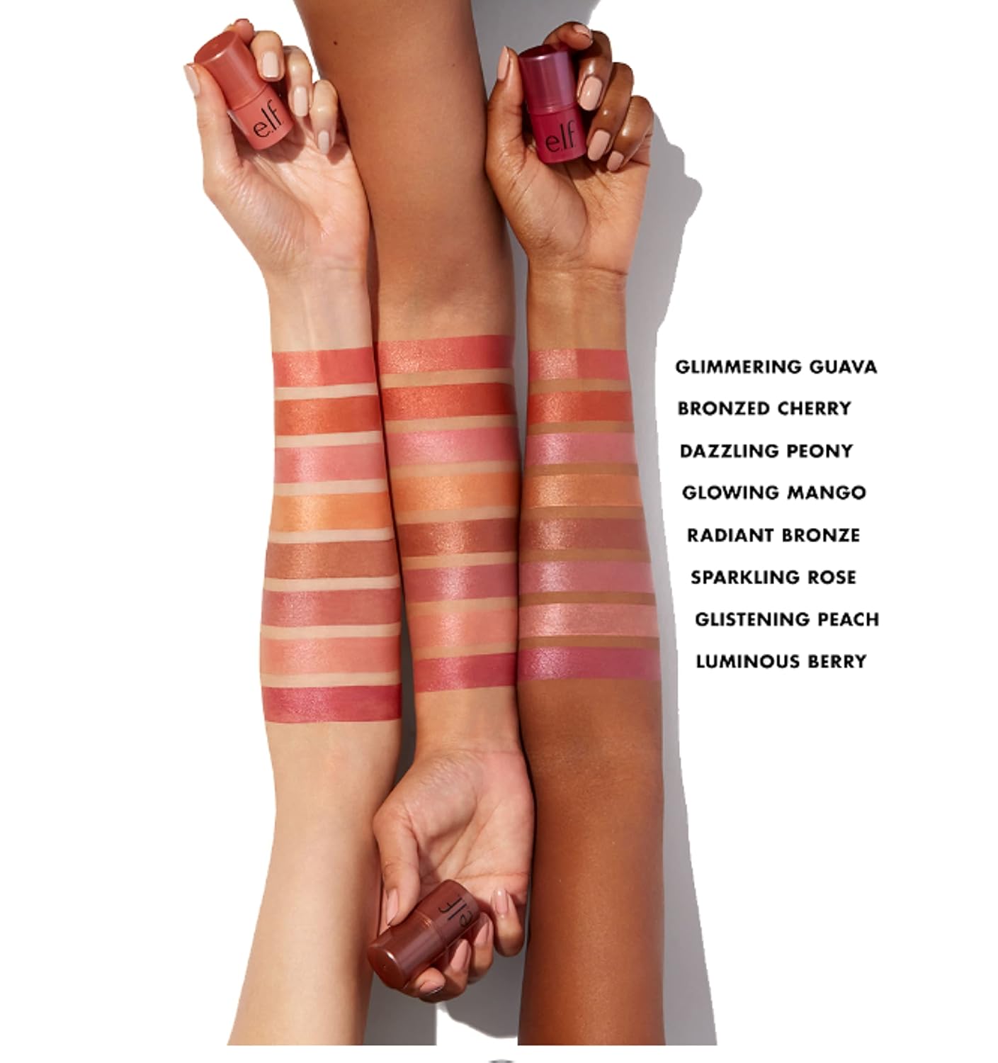 e.l.f. Monochromatic Multi Stick - Creamy & Blendable Color for Eyes, Lips & Cheeks | Dazzling Peony, 0.17 Oz