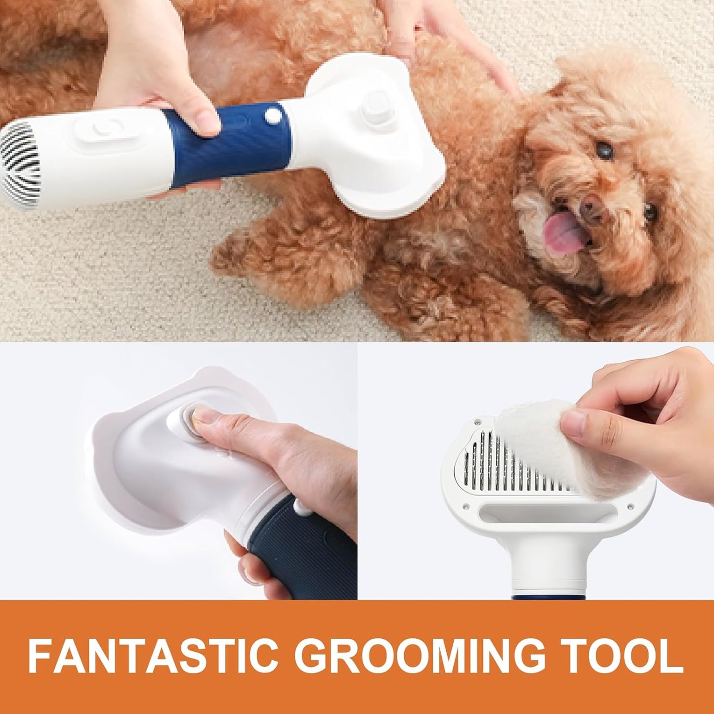 3-in-1 Dog Grooming Dryer - Professional Pet Blow Dryer with Adjustable Temperature, Quiet & Portable Design
