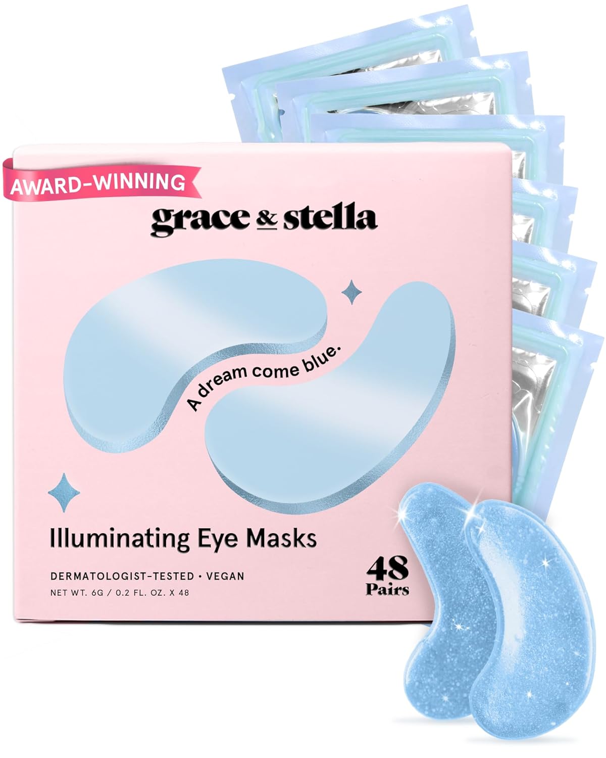 Under Eye Mask for Dark Circles & Puffy Eyes - Vegan Gel Patches | 24 Pairs, Gold