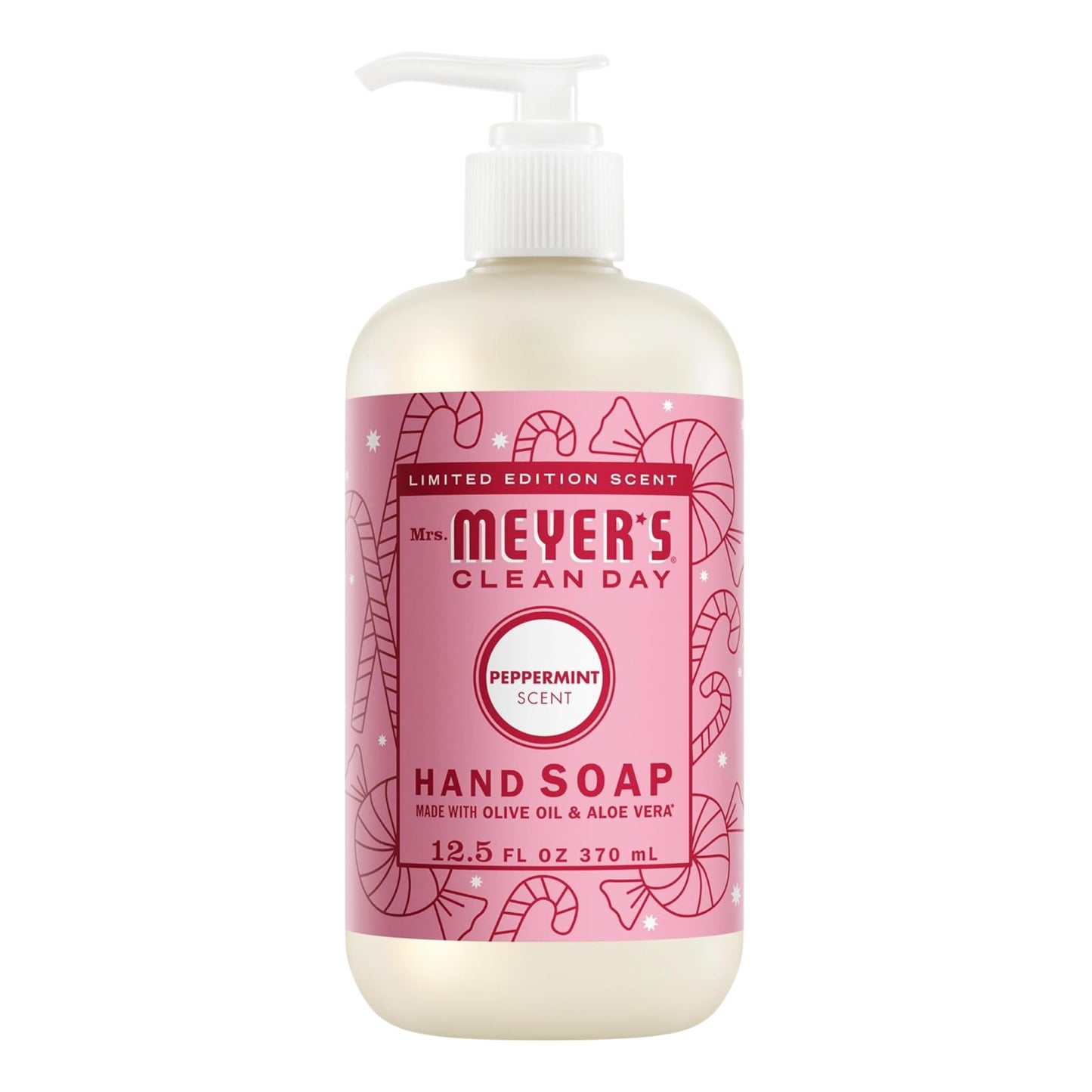 Mrs. MEYER'S CLEAN DAY Peppermint Liquid Hand Soap Peppermint, 12.5 Fl Oz (Pack of 4)