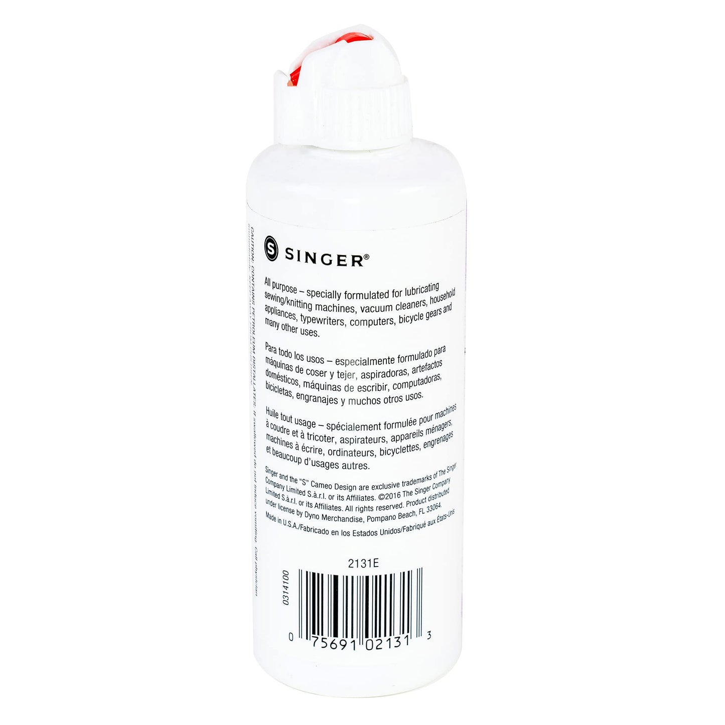 SINGER 2131E All Purpose Machine Oil, 4-Fluid Ounces,