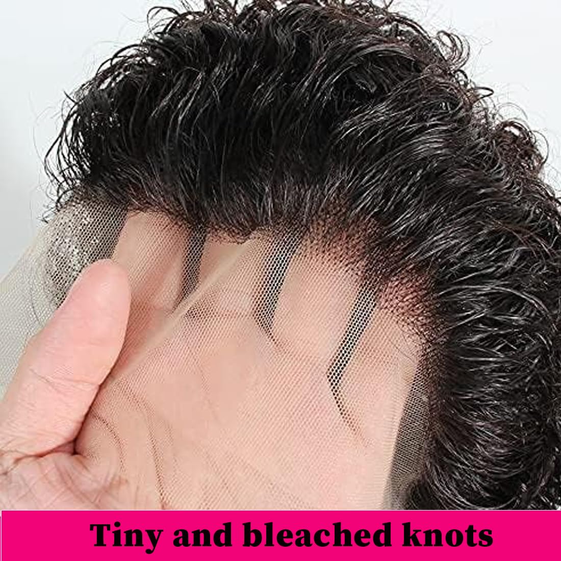 BLOCKICE Pixie Cut Wig Human Hair Stylish Curly Short Bob Wig Deep Wave 13x4 Lace Front Glueless Curly Human Hair Wigs for Black Women Natural Look Full Volume Lace Frontal 6 Inch