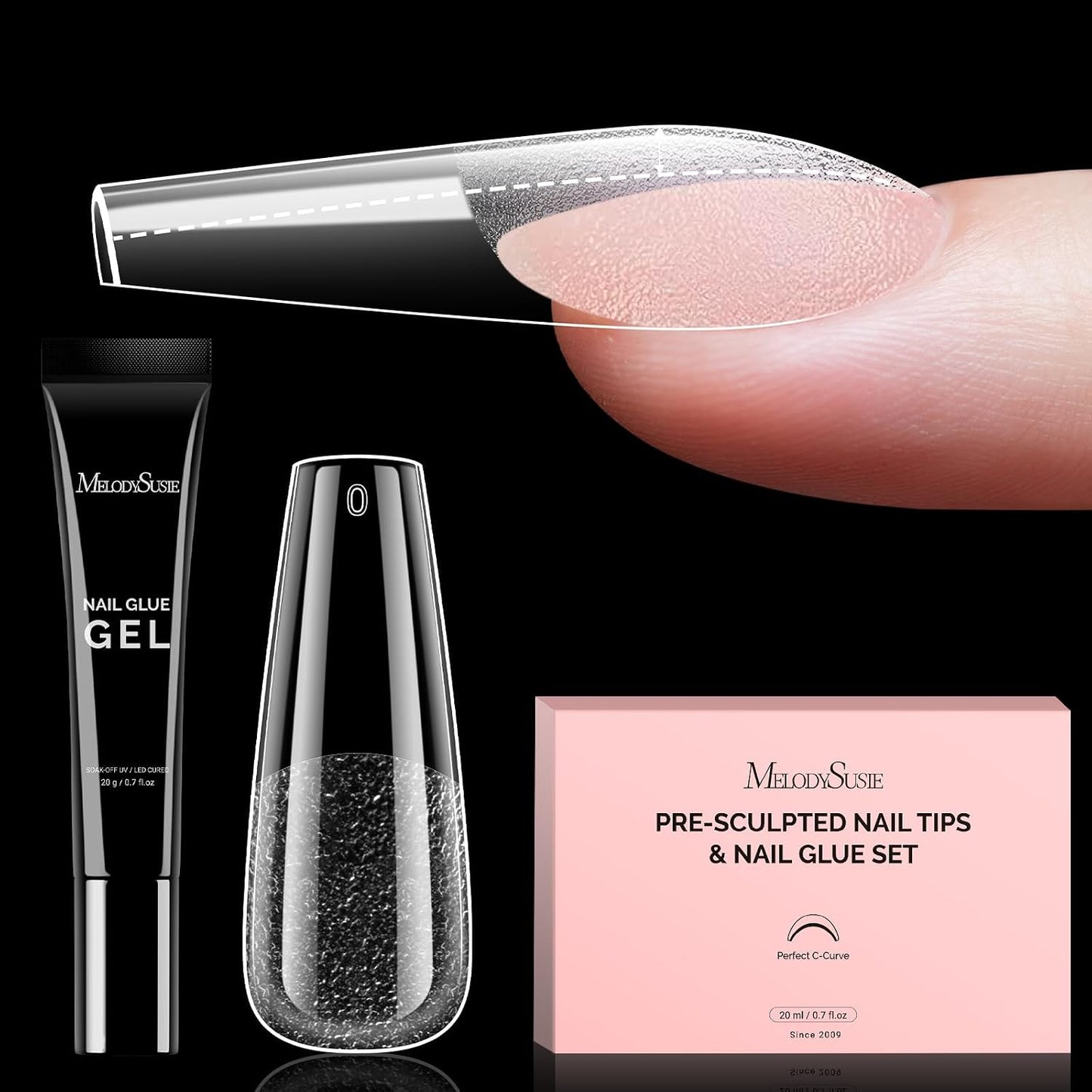 Long Coffin X Nail Tips - 600 Pcs Clear Acrylic Half Matte Press-On Nails | DIY & Salon Use, Pre-Shaped for Lasting Manicure