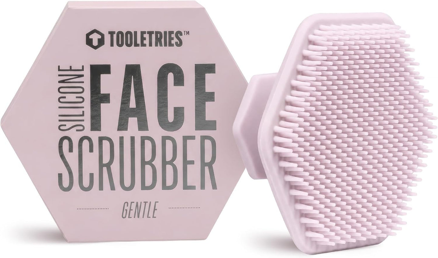 Premium Silicone Face Scrubber - Gentle Exfoliating Brush for Men & Women | Deep Pore Cleansing, Quick-Drying - Sand