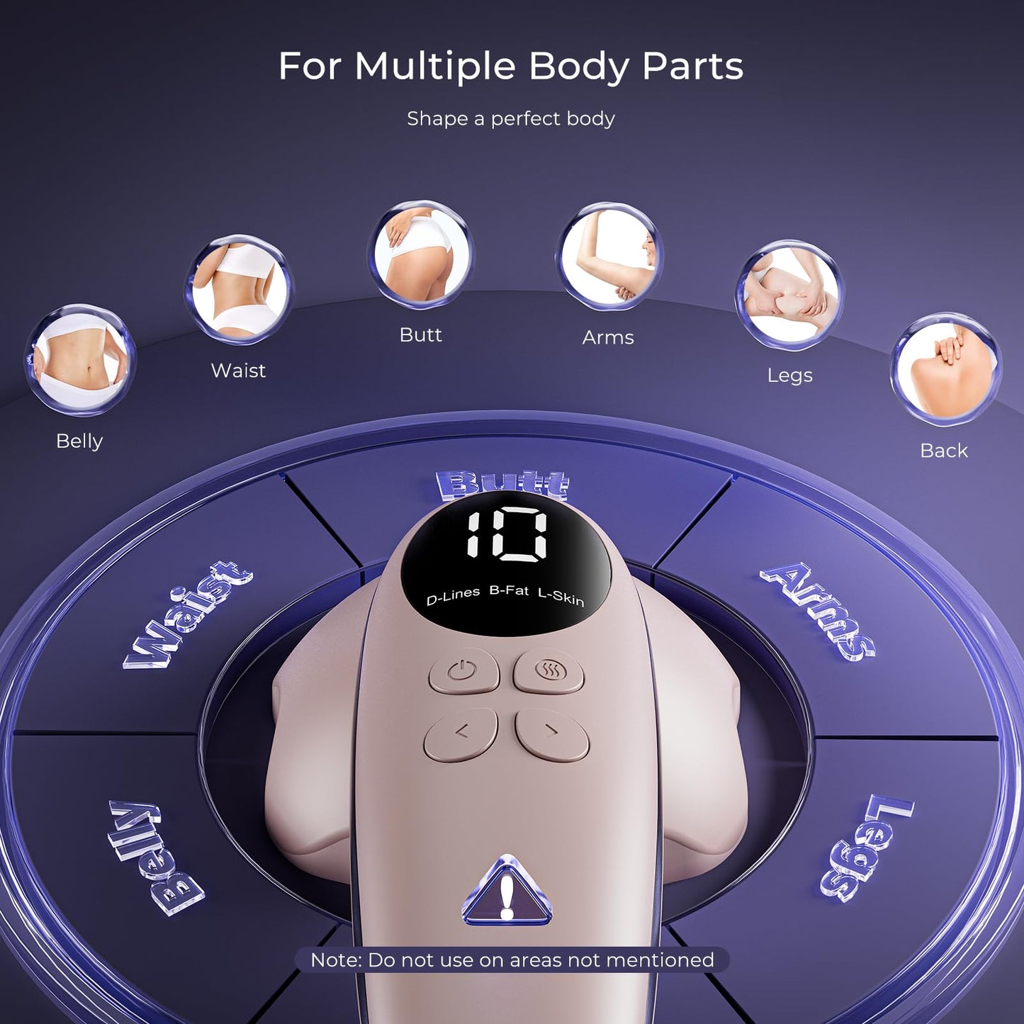 Oranmagic Cellulite Massager Tool, 4 in 1 Body Sculpting Machine, Upgraded 6 Electrode Body Skin Tightening Device Cellulite Remover for Legs, Belly, Waist, Arms, Buttock, Wireless & Lightweight