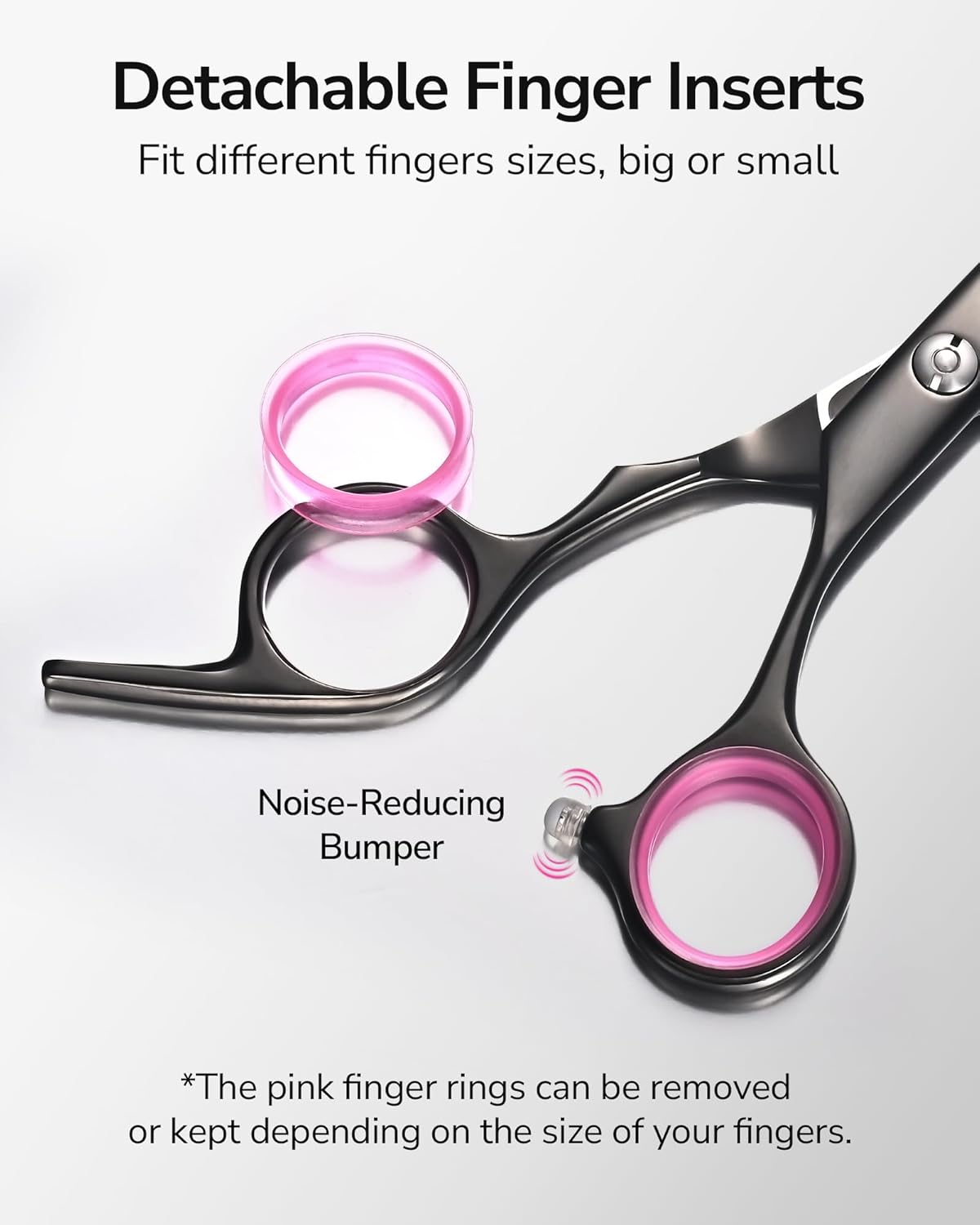 Professional Hair Cutting Scissors Kit - Thinning Shears & Razor Edge | 6.5 Inch Japanese Stainless Steel, Black