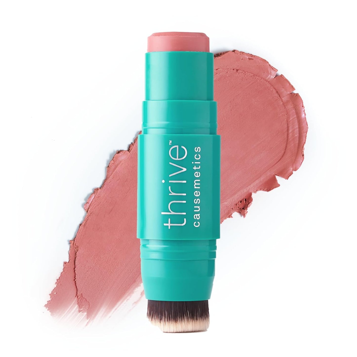 Triple Threat Color Stick - Cream Blush with Vitamin E & Evening Primrose Oil | Waterproof Brick Red Shimmer